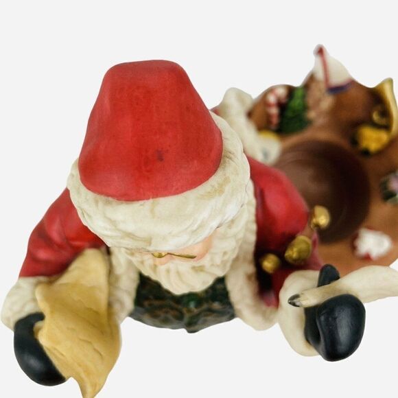 RETIRED Partylite Checking His List Santa Votive Tealight Holder Christmas Box - Picture 10 of 16